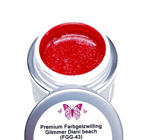 Premium Zwillings Glittergel, Farbe: Diani beach Glimmer(FGG-43)