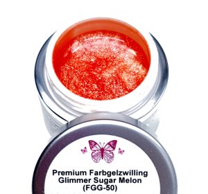 Premium Zwillings Glittergel, Farbe: Sugar Melon Glimmer (FGG-50)