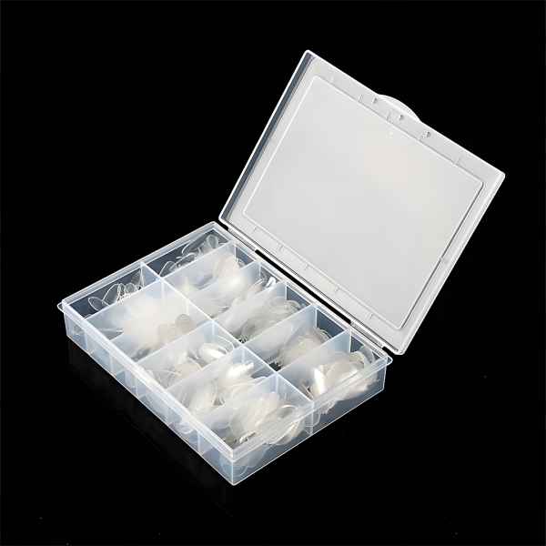 360 Special Fullcover Mandel Tips. Clear. Unterseite angerauht (P31)