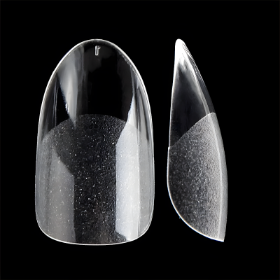 360 Special Fullcover Mandel Tips. Clear. Unterseite angerauht (P31)