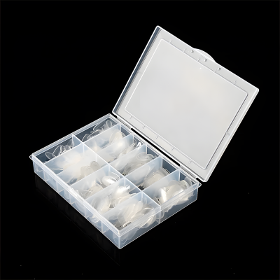 360 Special Fullcover Mandel Tips. Clear. Unterseite angerauht (P31)