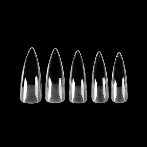360 Special Fullcover Stiletto Tips. Clear. Unterseite angerauht (P55)