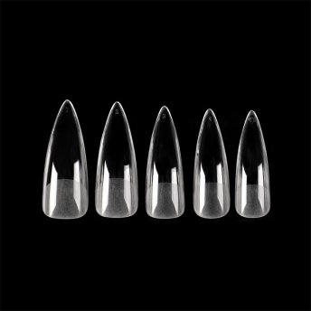 360 Special Fullcover Stiletto Tips. Clear. Unterseite angerauht (P55)