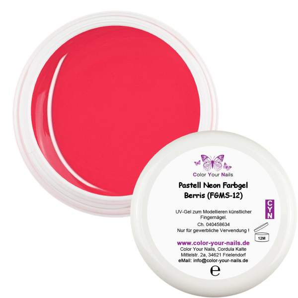 5g Premium PASTELL Neon Farbgel. Berris (FGMS-12)
